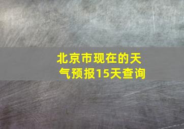 北京市现在的天气预报15天查询