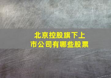 北京控股旗下上市公司有哪些股票