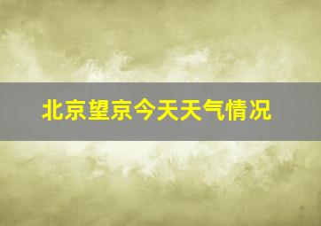 北京望京今天天气情况