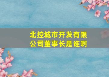 北控城市开发有限公司董事长是谁啊