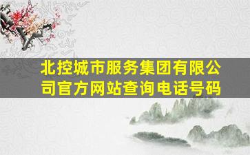 北控城市服务集团有限公司官方网站查询电话号码