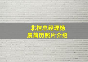 北控总经理杨晨简历照片介绍