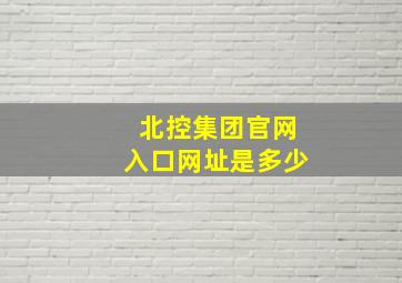 北控集团官网入口网址是多少