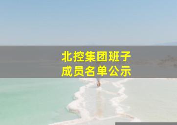 北控集团班子成员名单公示