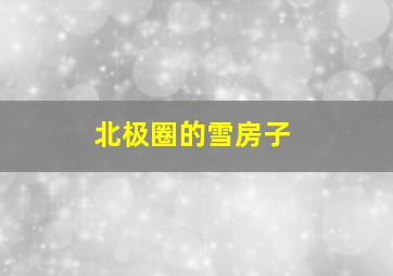 北极圈的雪房子