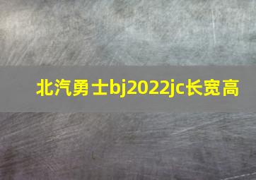 北汽勇士bj2022jc长宽高