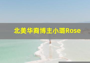 北美华裔博主小璐Rose