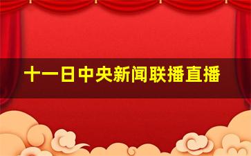 十一日中央新闻联播直播