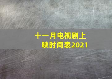 十一月电视剧上映时间表2021