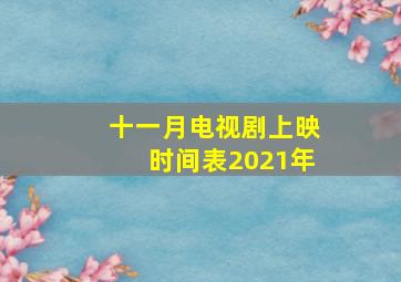 十一月电视剧上映时间表2021年