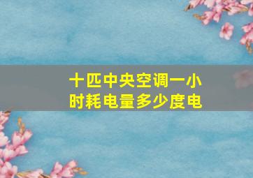 十匹中央空调一小时耗电量多少度电