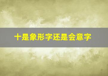 十是象形字还是会意字