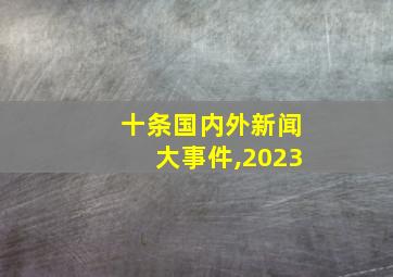 十条国内外新闻大事件,2023