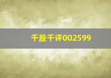 千股千评002599