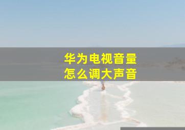 华为电视音量怎么调大声音