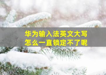 华为输入法英文大写怎么一直锁定不了呢