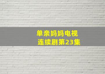 单亲妈妈电视连续剧第23集