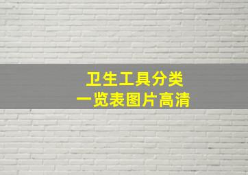 卫生工具分类一览表图片高清