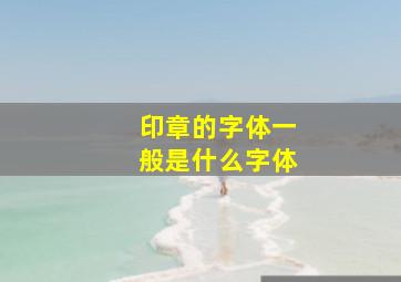 印章的字体一般是什么字体