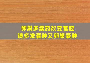 卵巢多囊药改变宫腔镜多发囊肿又卵巢囊肿