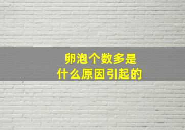 卵泡个数多是什么原因引起的