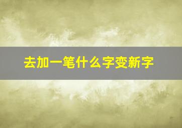 去加一笔什么字变新字