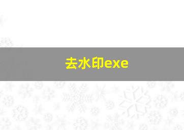 去水印exe