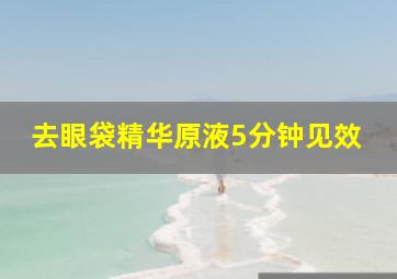 去眼袋精华原液5分钟见效