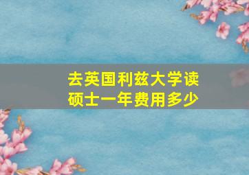 去英国利兹大学读硕士一年费用多少