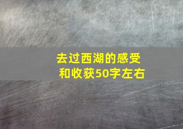 去过西湖的感受和收获50字左右