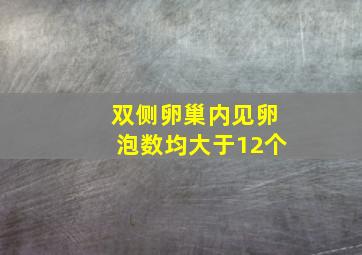 双侧卵巢内见卵泡数均大于12个