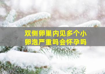 双侧卵巢内见多个小卵泡严重吗会怀孕吗