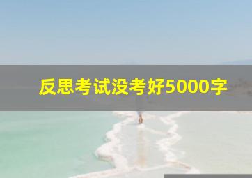 反思考试没考好5000字