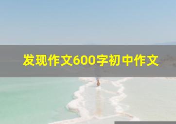 发现作文600字初中作文