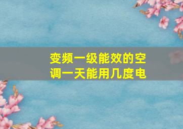 变频一级能效的空调一天能用几度电