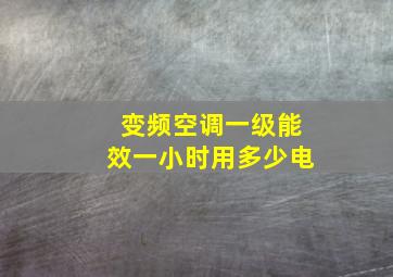 变频空调一级能效一小时用多少电