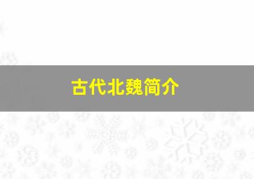 古代北魏简介