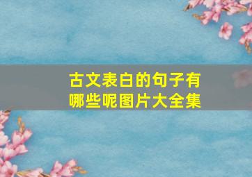 古文表白的句子有哪些呢图片大全集