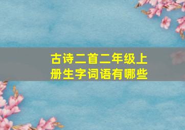 古诗二首二年级上册生字词语有哪些