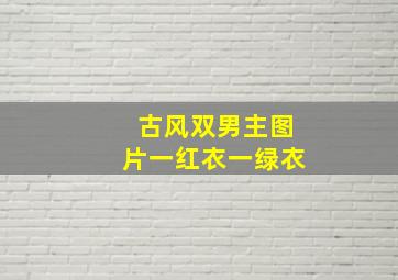 古风双男主图片一红衣一绿衣