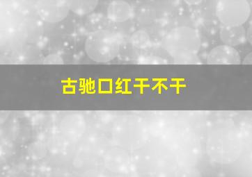 古驰口红干不干