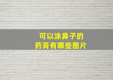 可以涂鼻子的药膏有哪些图片