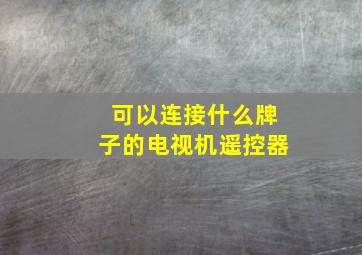 可以连接什么牌子的电视机遥控器