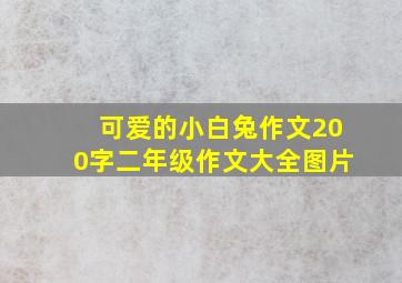 可爱的小白兔作文200字二年级作文大全图片