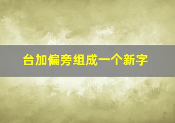 台加偏旁组成一个新字