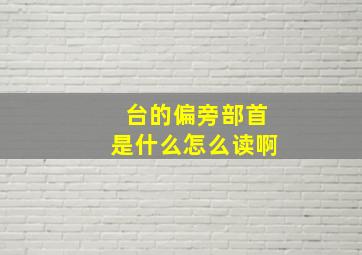 台的偏旁部首是什么怎么读啊