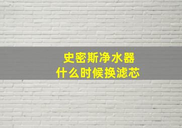 史密斯净水器什么时候换滤芯