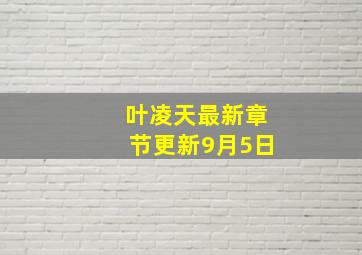 叶凌天最新章节更新9月5日