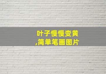 叶子慢慢变黄,简单笔画图片