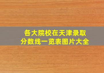 各大院校在天津录取分数线一览表图片大全